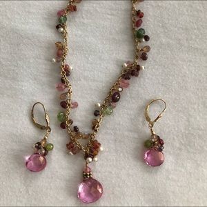 Necklace and earrings